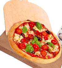 Carica l'immagine nel visualizzatore di Gallery, KIT PALE PER PIZZA - PIETRA REFRATTARIA + 1 PALA ALLUMINIO 33x33 +1 PALINO ACCIAIO 22 CM LUNGHEZZA TOT. 65 CM