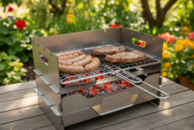 Carica l'immagine nel visualizzatore di Gallery, BARBECUE PICCOLO ACCIAIO
